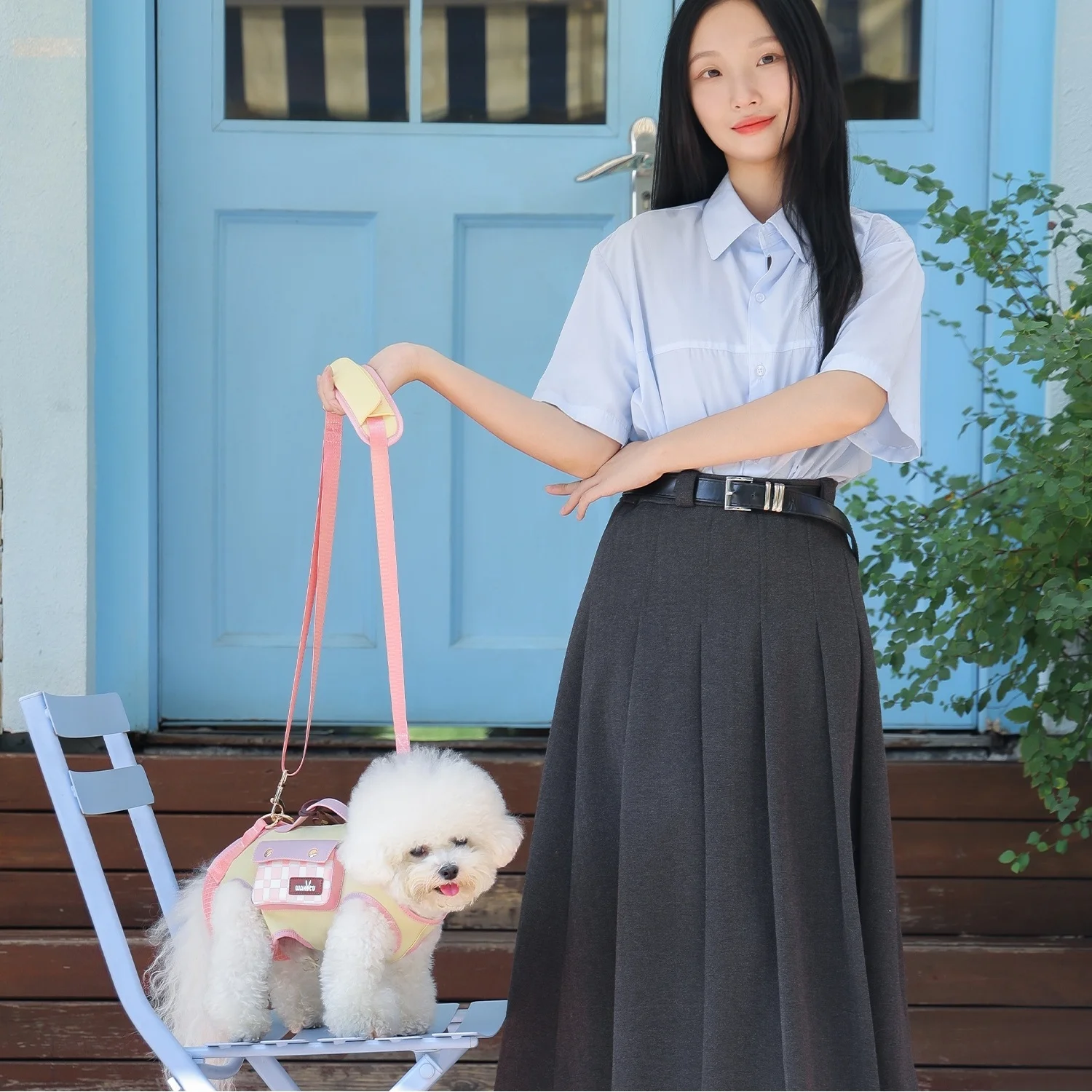 Portabebés y arnés para mascotas 2 en 1 con juego de correa para perros pequeños, bolsa transportadora de cara suave para mascotas, bolsa con eslinga para transportar mascotas, bolsa con arnés para mascotas - imagen 5