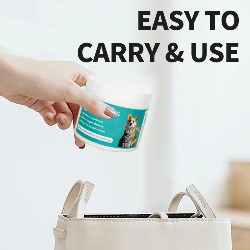 Productos de limpieza para mascotas, toallitas para eliminar marcas de desgarro, limpieza de pañuelos húmedos, limpieza de ojos para gatos, eliminación de marcas de desgarro - imagen 3