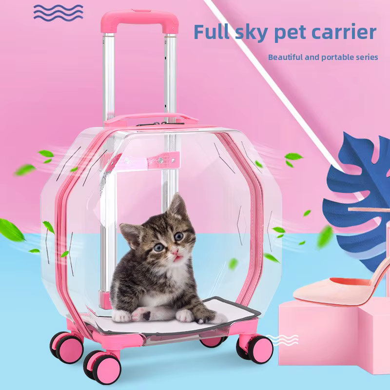 Mochila transportín con ruedas de gran capacidad para gatos y perros - imagen 3
