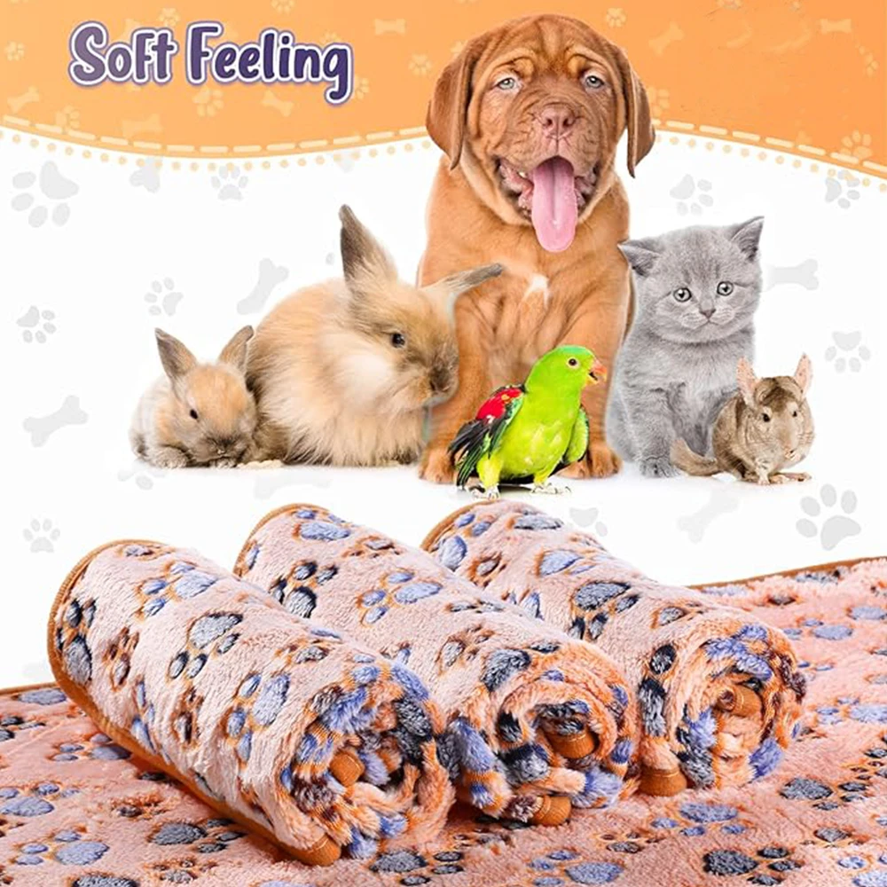 Manta suave y esponjosa para mascotas, manta cálida de terciopelo Coral para perros, sábanas lindas, alfombrilla cálida y cómoda para gatos y perros, cuatro estaciones - imagen 3