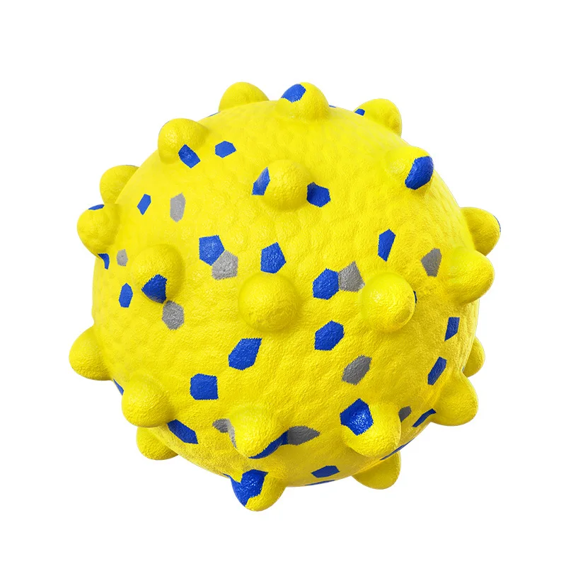 Bola para masticar indestructible para perros, juguete autoadhesivo para aliviar el aburrimiento, limpieza de la dentición, bola explosiva duradera para - imagen 4