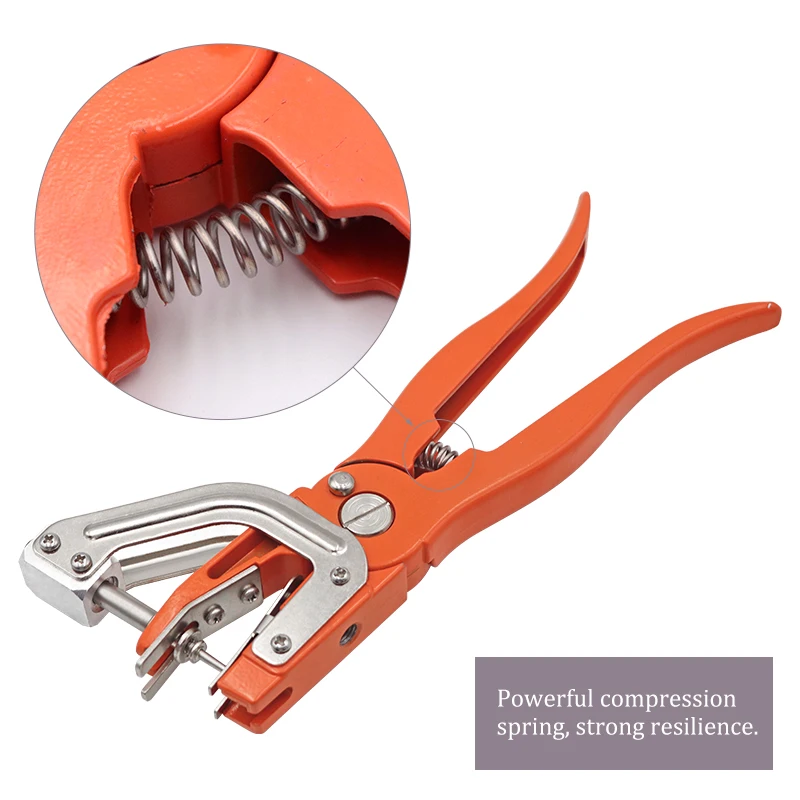 Alicates para etiquetas de oreja de cabra, ganado, dispositivo de Control de animales hidráulico Vertical, perforador aplicador de oreja de Animal, 1 Uds. - imagen 2