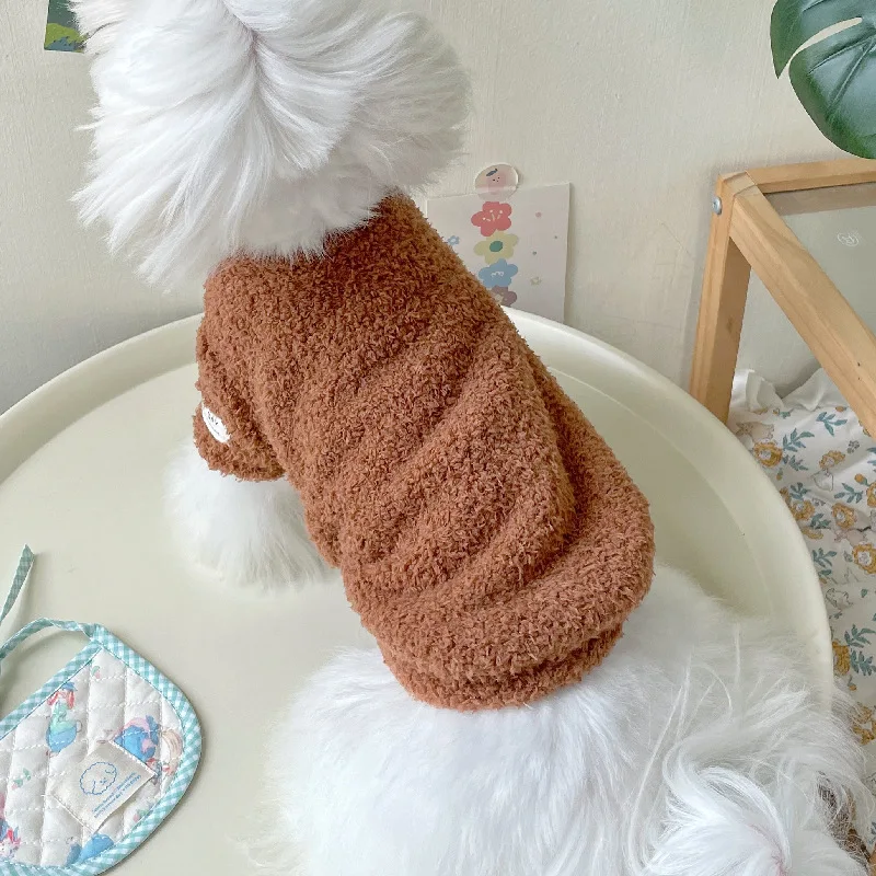 Ropa cálida de invierno INS para mascotas, suéter de manga larga con cuello redondo para perros, ropa gruesa para gatos, chaqueta de tracción para perros, Bulldog Francés - imagen 3