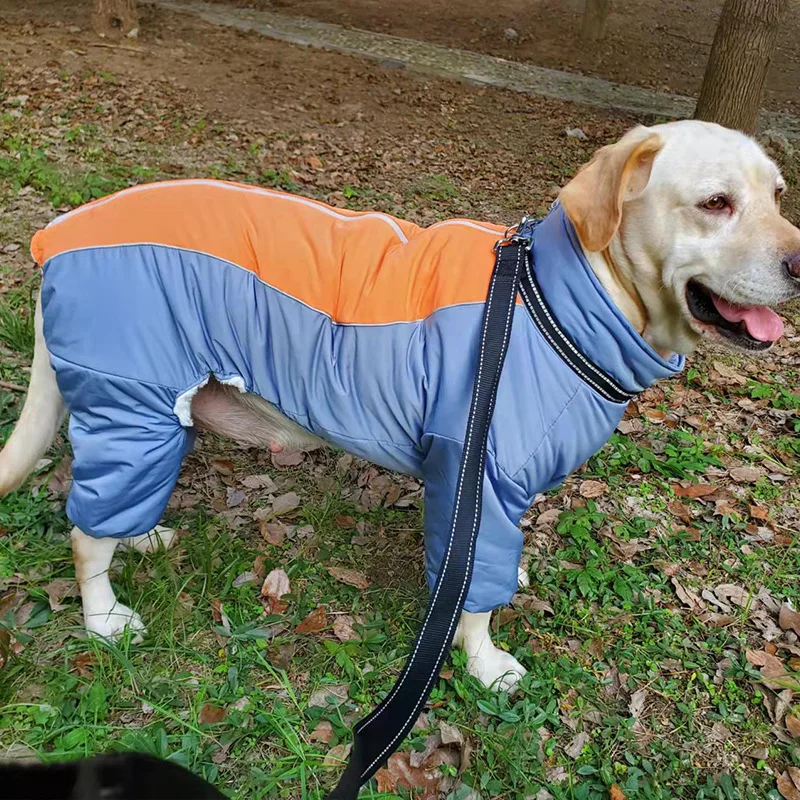 Chaqueta cálida de invierno para perros grandes, mono impermeable para perros grandes, ropa, Abrigo acolchado Doberman de galgo para perros medianos y grandes - imagen 4