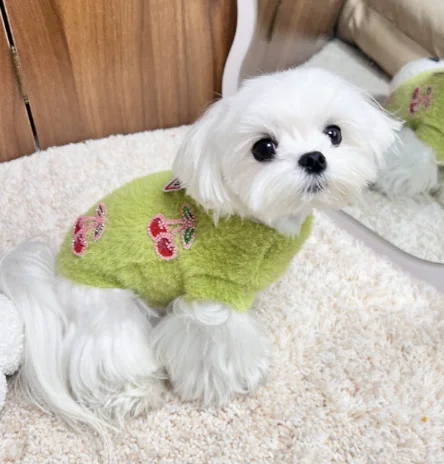 Chaleco princesita para perros y gatos – Ropa de punto de invierno - imagen 5