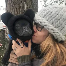 Sombrero para perro murciélago suave y cálido estilo canino cómodo