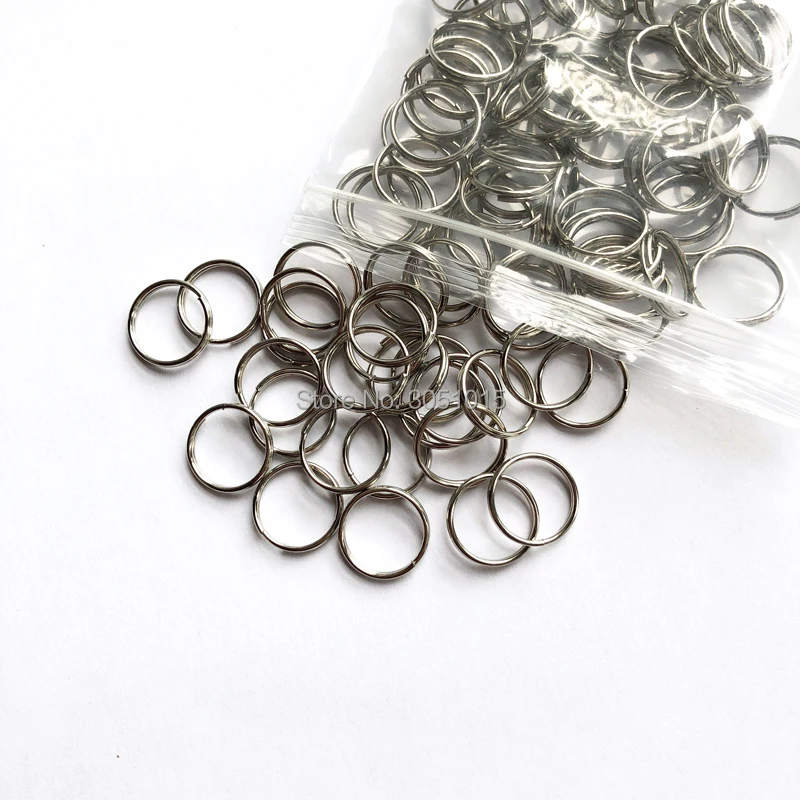 100pcs 8mm 10mm 15mm Key Tags Rings White Plated Personalized Round Split Ring for Pet Id Tags Pet Dog Cats Collar Accessories - imagen 2