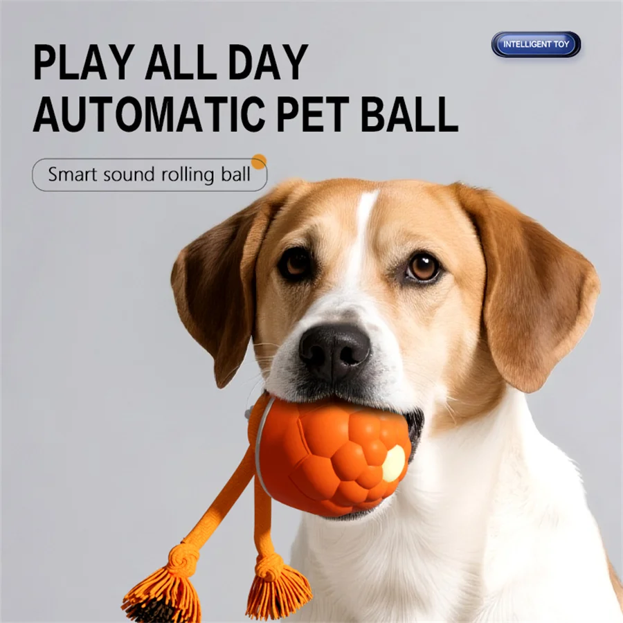 Pelota eléctrica inteligente para perros con sonido, funcionamiento autónomo, corteza y rollo realistas, resistente a masticar para entrenamiento de perros pequeños - imagen 3