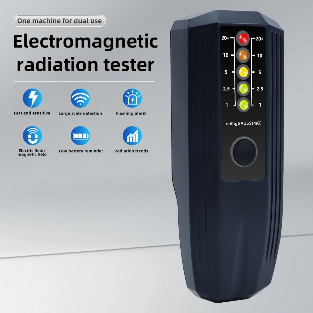 Detector EMF portátil con indicadores LED