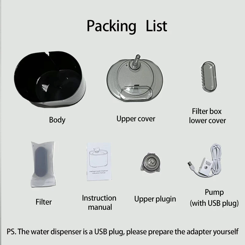 Filtro automático de fuente de agua para gatos, tazón de bebida silencioso, dispensador de bebidas para mascotas, bebedero para gatos, accesorios, alimentador de agua, 2,2 L - imagen 2