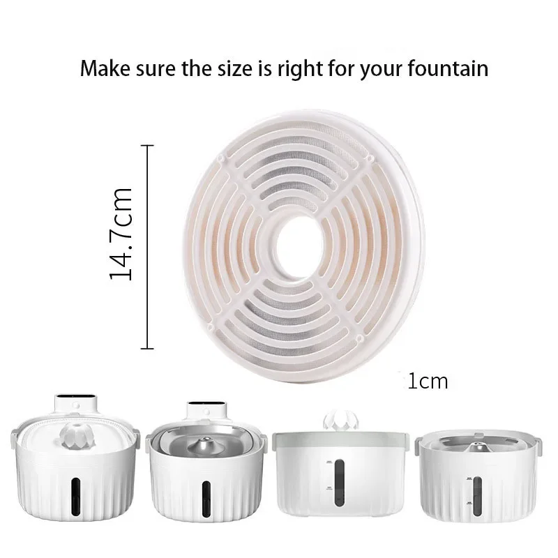 Filtros de repuesto para fuente de agua para gatos, filtros de carbón activado para fuente de agua para gatos con pilas - imagen 4
