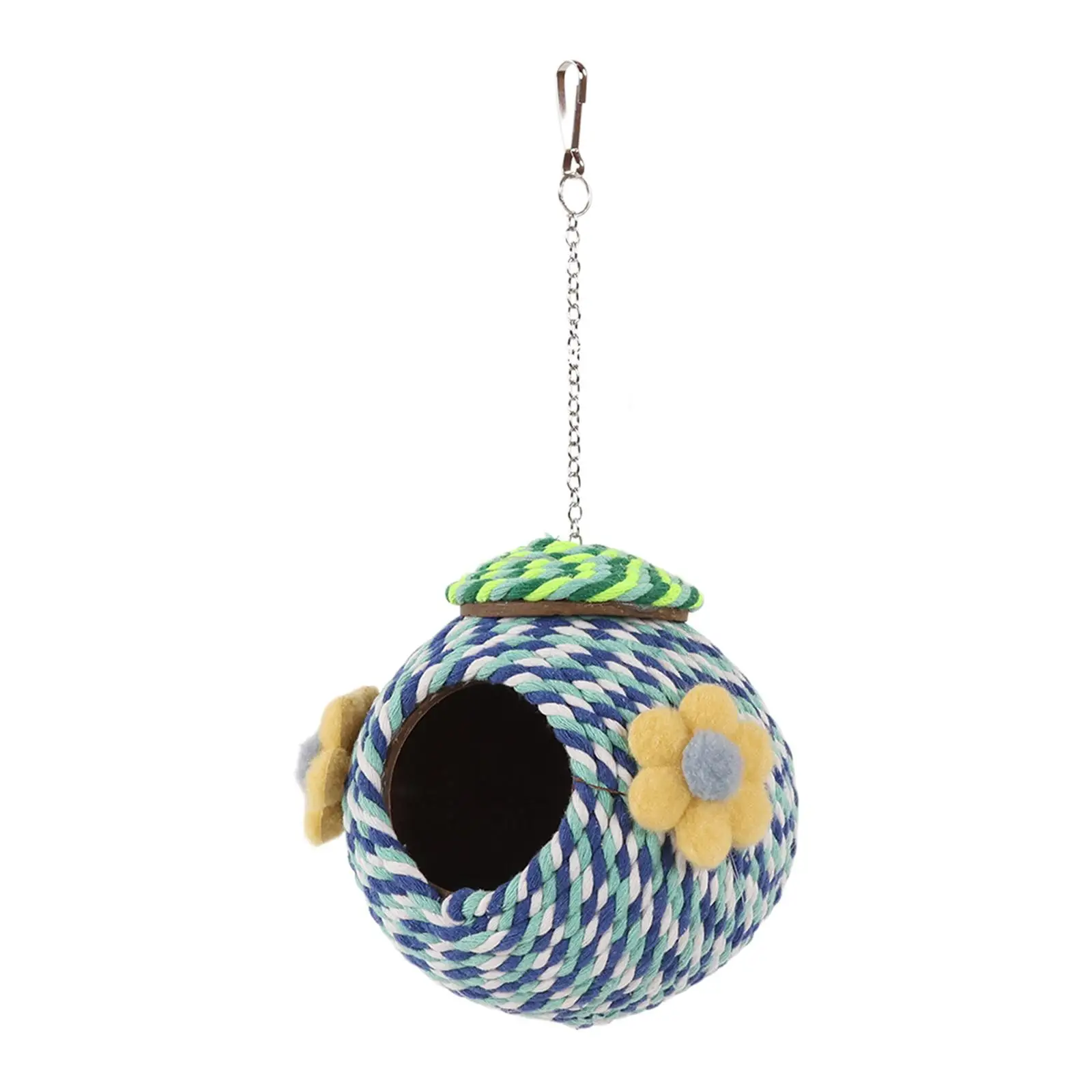 Hanging Bird House Playground Breeding Cave Sleeping Parrot Hide Hut Bird Cage Accessories, Hideout for Hamster Canary