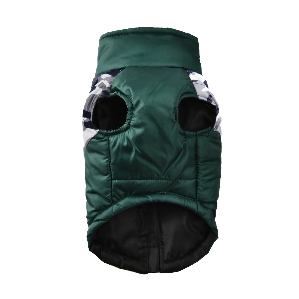 Ropa de invierno para mascotas, chaqueta cálida a prueba de viento para perros pequeños y medianos, trajes con estampado de camuflaje para gatos, disfraz de Pug Chihuahua - imagen 3