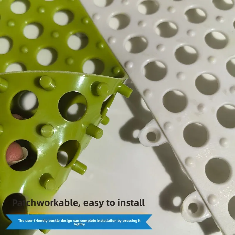 Almohadillas para los pies de conejo con fugas fecales, jaula para hámster, almohadilla para los pies, puede empalmar PVC, Material ecológico, estera con agujeros para jaula, productos para mascotas - imagen 4