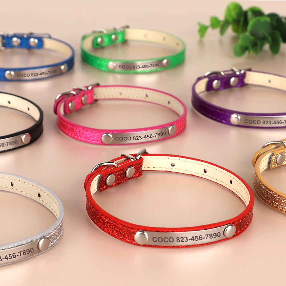 Collar personalizado para gatos y perros pequeños con placa grabada - imagen 4