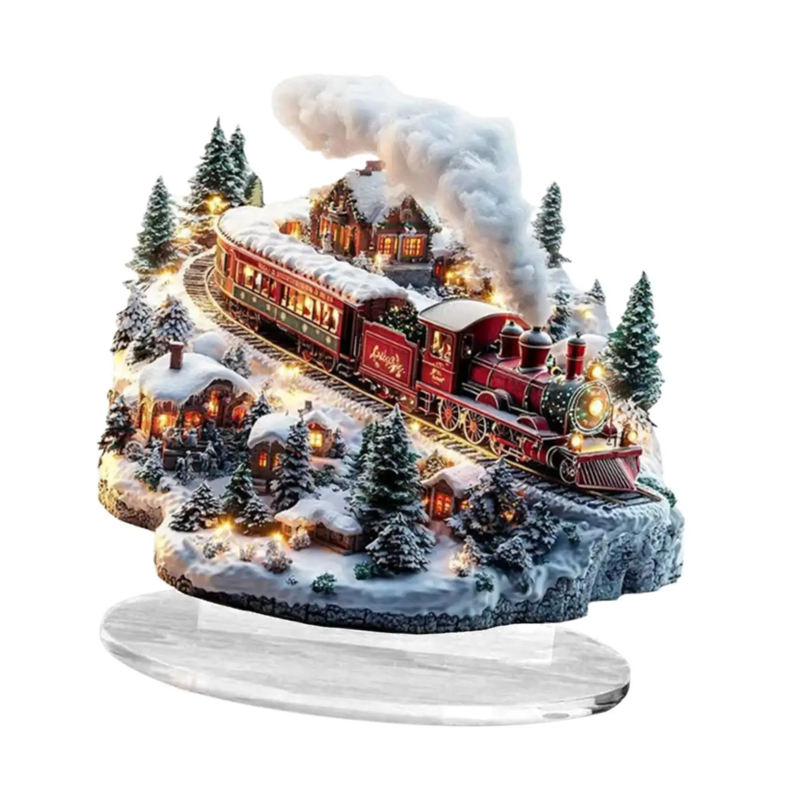 Christmas Decorations 2D Acrylic Sign Collectible Crafts Ornaments Creative Desk Display Tabletop Sign for Tabletop Bedroom