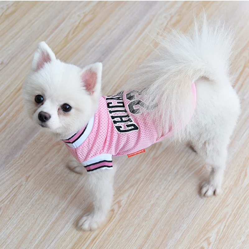 Ropa de malla transpirable para perros Schnauzer Teddy Sport, Jersey grande para perros, ropa de baloncesto, camisetas para cachorros, camisas de verano para gatos y mascotas - imagen 4