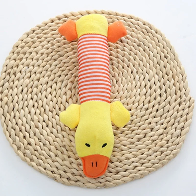 Juguete Molar para perro, suministros de felpa aptos para todos los cachorros, juguete para masticar con chirrido para mascotas, divertido y duradero, elefante, pato, cerdo, juguete, suministros para mascotas Molar - imagen 3