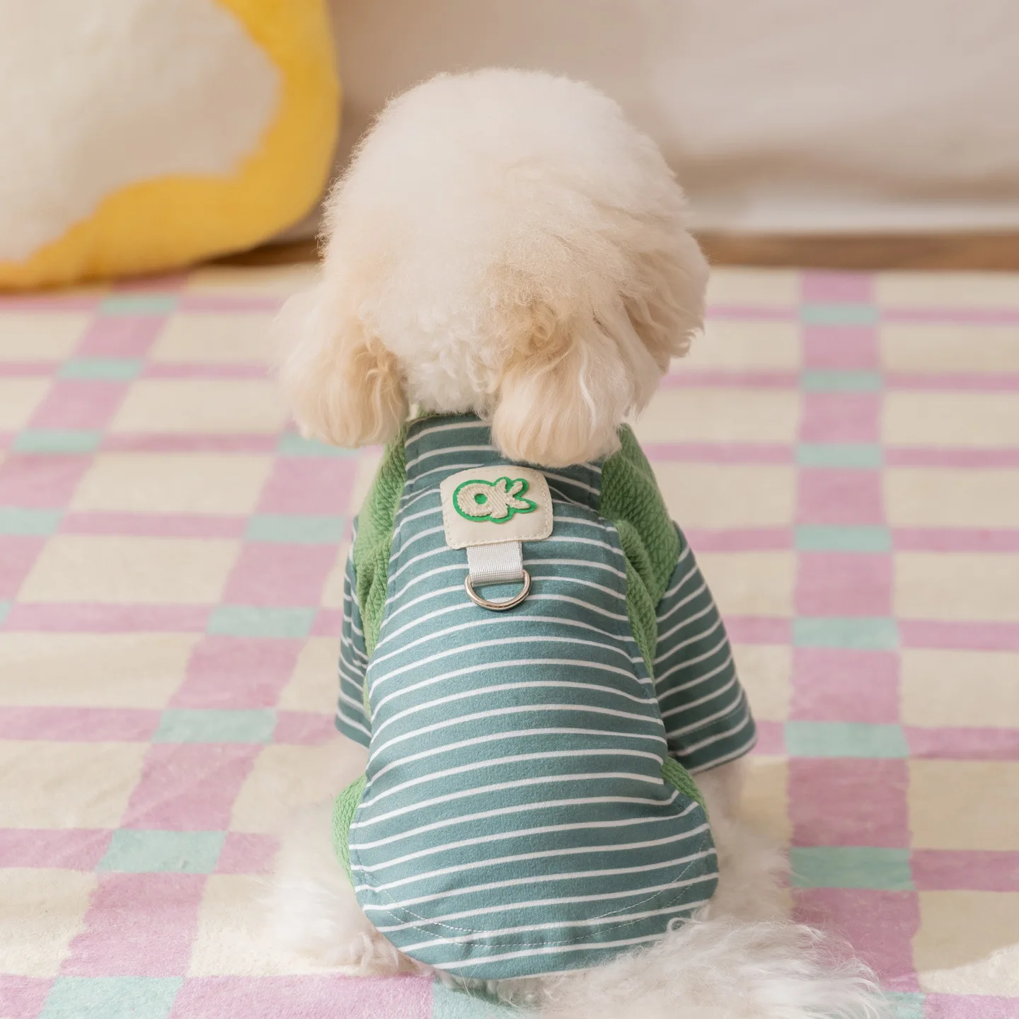 Otoño e Invierno mascota Linda camisa inferior a rayas Sudadera con capucha fina gato abrigo de tamaño pequeño y mediano ropa para cachorros para perros pequeños