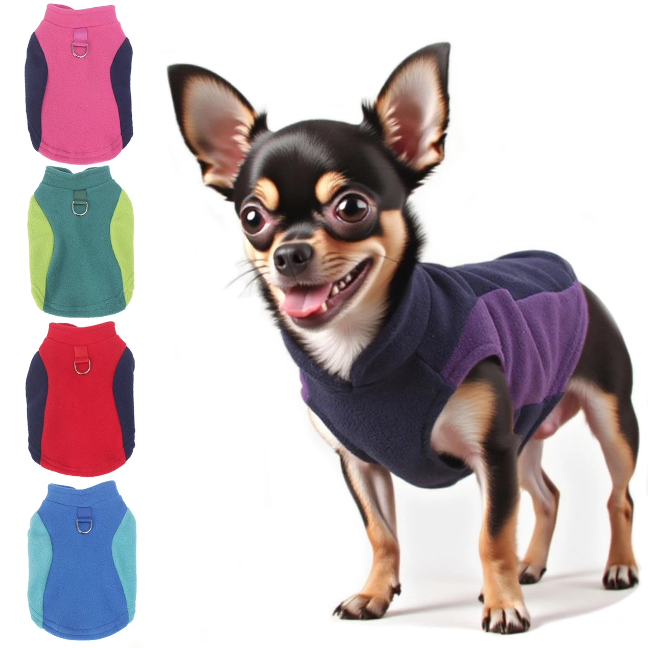 Chaqueta forro polar para perro pequeño – Abrigo de invierno - imagen 5