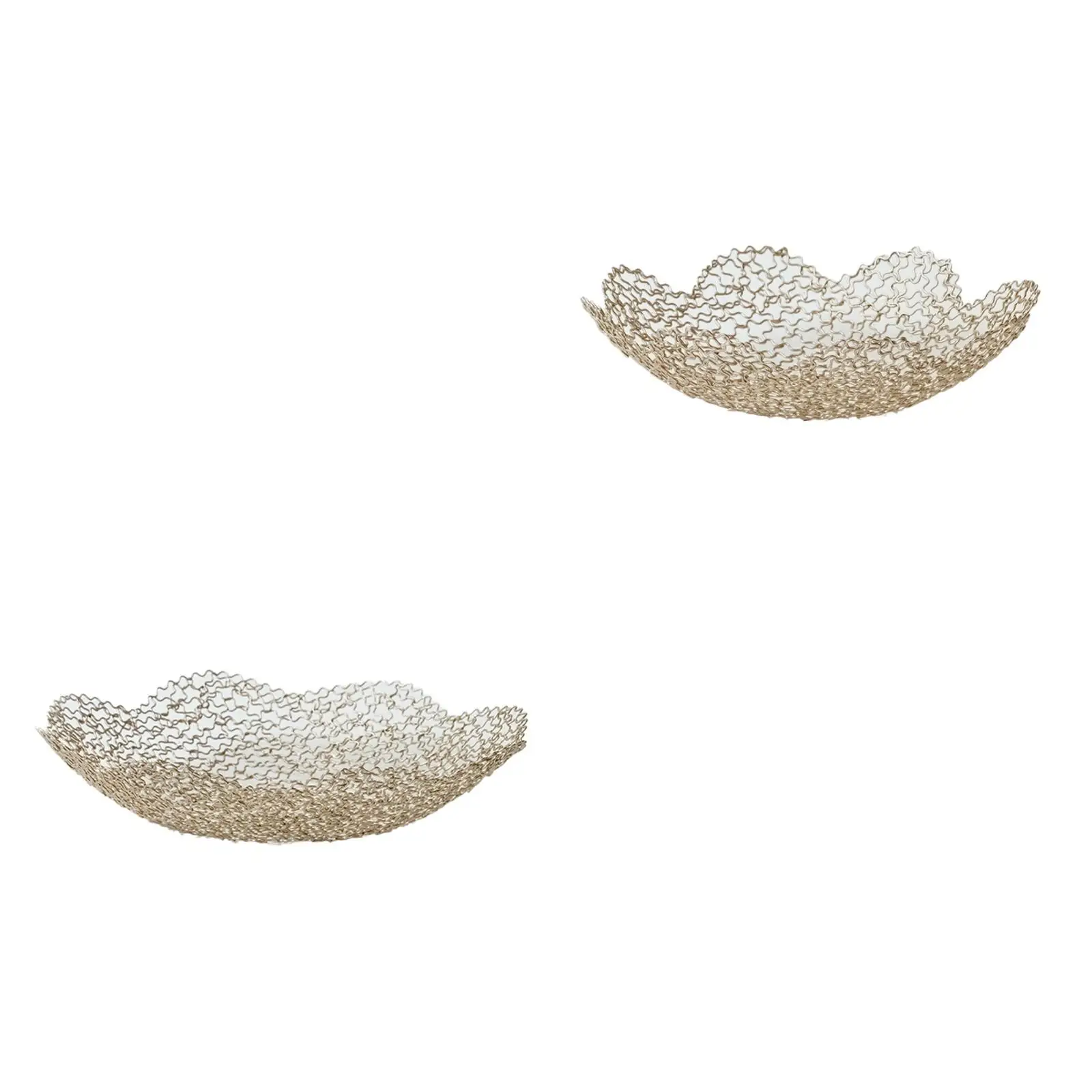 Metal Fruit Basket Flower Shape Tabletop Home Decor Modern Fruit Bowl Snack Cake Dish Fruit Plate for Dining Room Kitchen Home