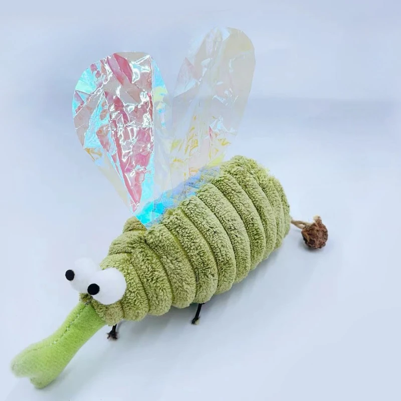Juguete de peluche para gato, hierba gatera interactiva, Mosquito simulado, juguete para gatitos, resistente a mordeduras, Limpieza de dientes, accesorios de juguete con hierba gatera para mascotas - imagen 4