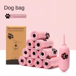 Dispensador y bolsas biodegradables para caca de perro