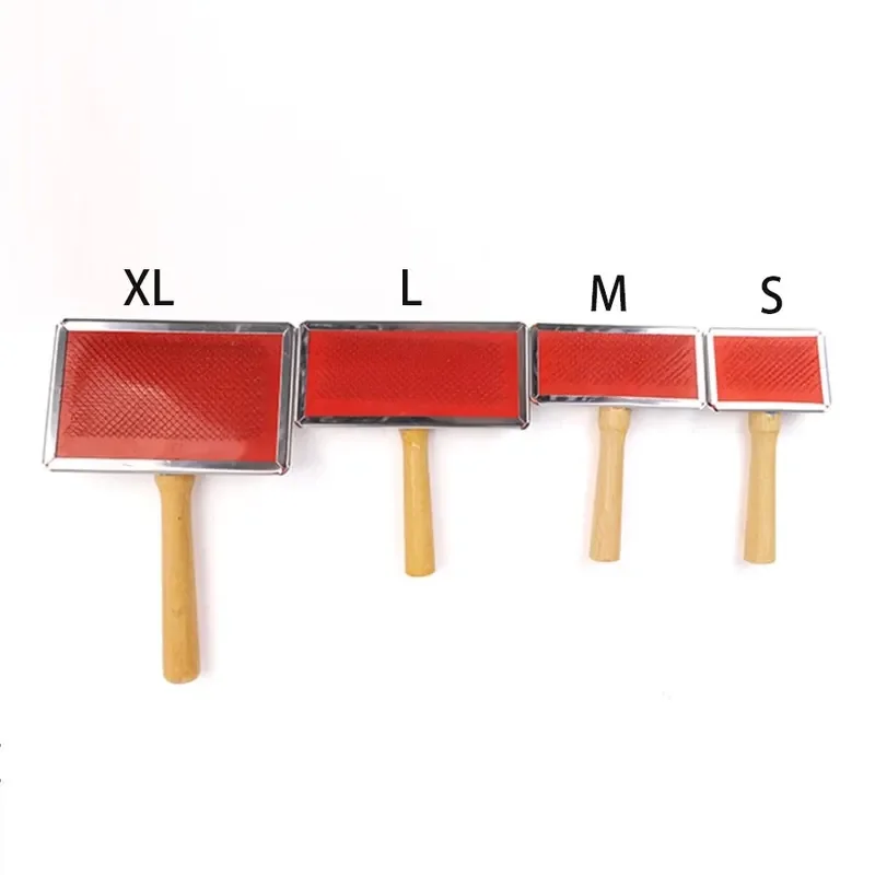 Herramientas para peinar y perder el pelo de mascotas, agujas giratorias para limpieza de mascotas, productos de aseo para gatos, cepillos con mango de madera - imagen 2