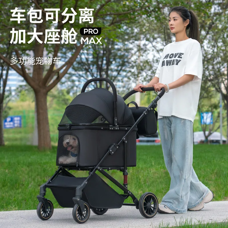 Carrito plegable para perros pequeños y medianos – Paseos y viajes - imagen 4