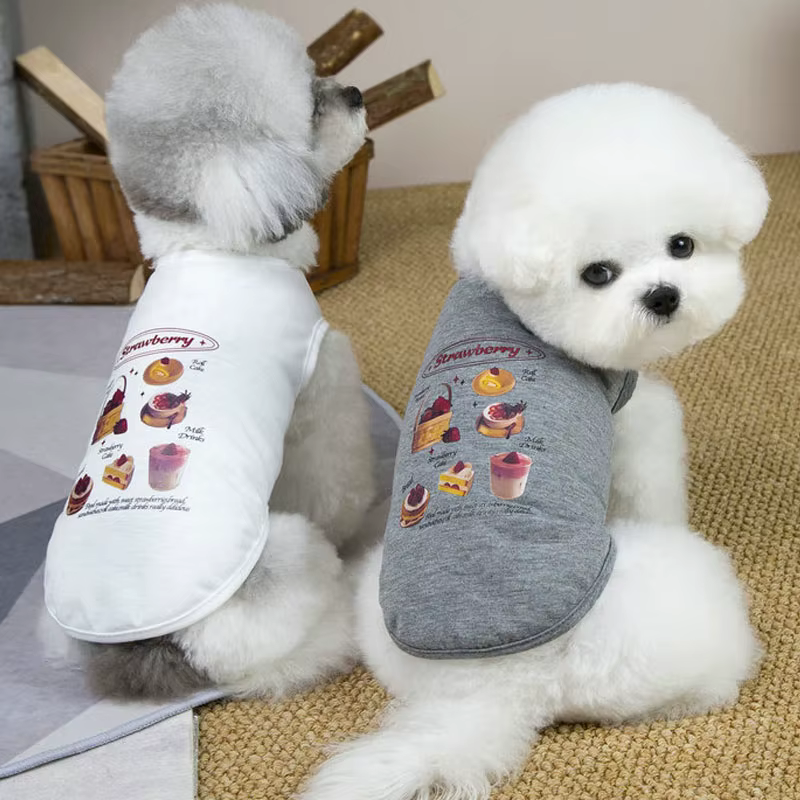Chaleco estampado blanco y gris para perros, Chihuahua y Dachshund - imagen 2