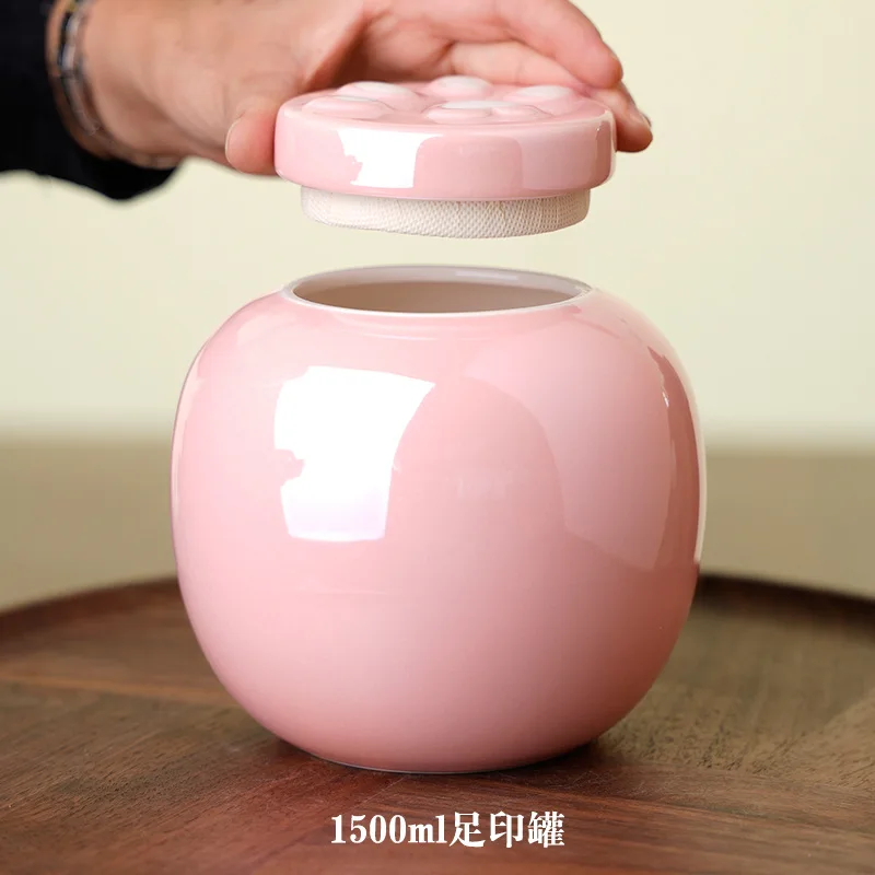 Frascos de cerámica para almacenamiento de cenizas de mascotas, tanque de almacenamiento sellado rosa a prueba de humedad, ataúd para mascotas, florero funerario, urna funeraria conmemorativa para perros y gatos - imagen 2