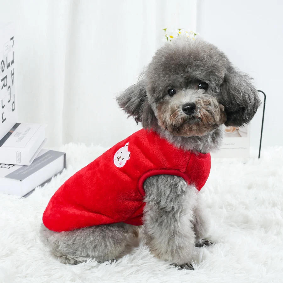 Chaleco cálido para mascotas de otoño e invierno, suave tanto por dentro como por fuera, hidratante y agradable para la piel, adecuado tanto para el hogar como para viajar.