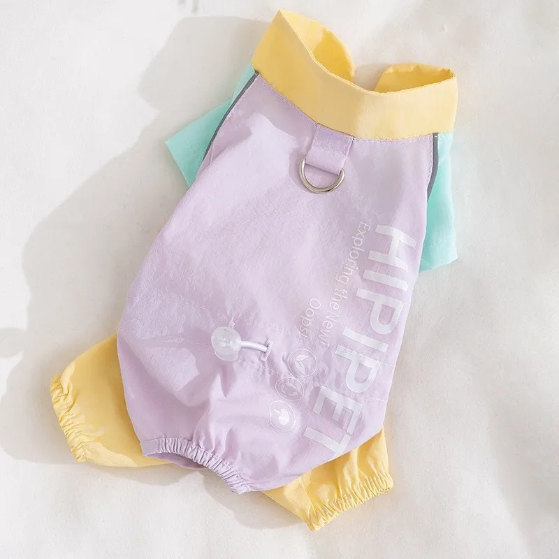 Ropa para mascotas salidas de primavera ropa de protección solar mono de cuatro patas perro de tamaño pequeño Teddy pantalones finos de cuatro patas para mascotas