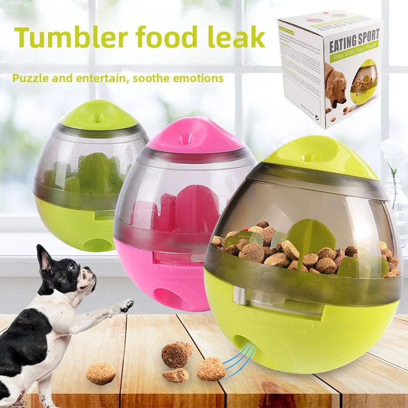 Juguetes para mascotas, vaso de bola de comida con fugas para perros y gatos, juguete para mascotas, bola de comida con fugas para perros y gatos