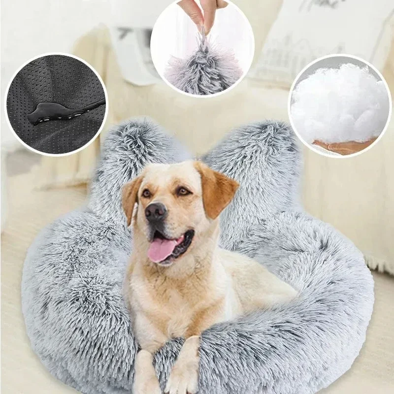 Cama de felpa súper suave para gatos, estera cálida de invierno, cojín para perros, alfombrillas para dormir para gatos, Nesk, perrera para cachorros, cama para mascotas, sofá, colchón - imagen 4