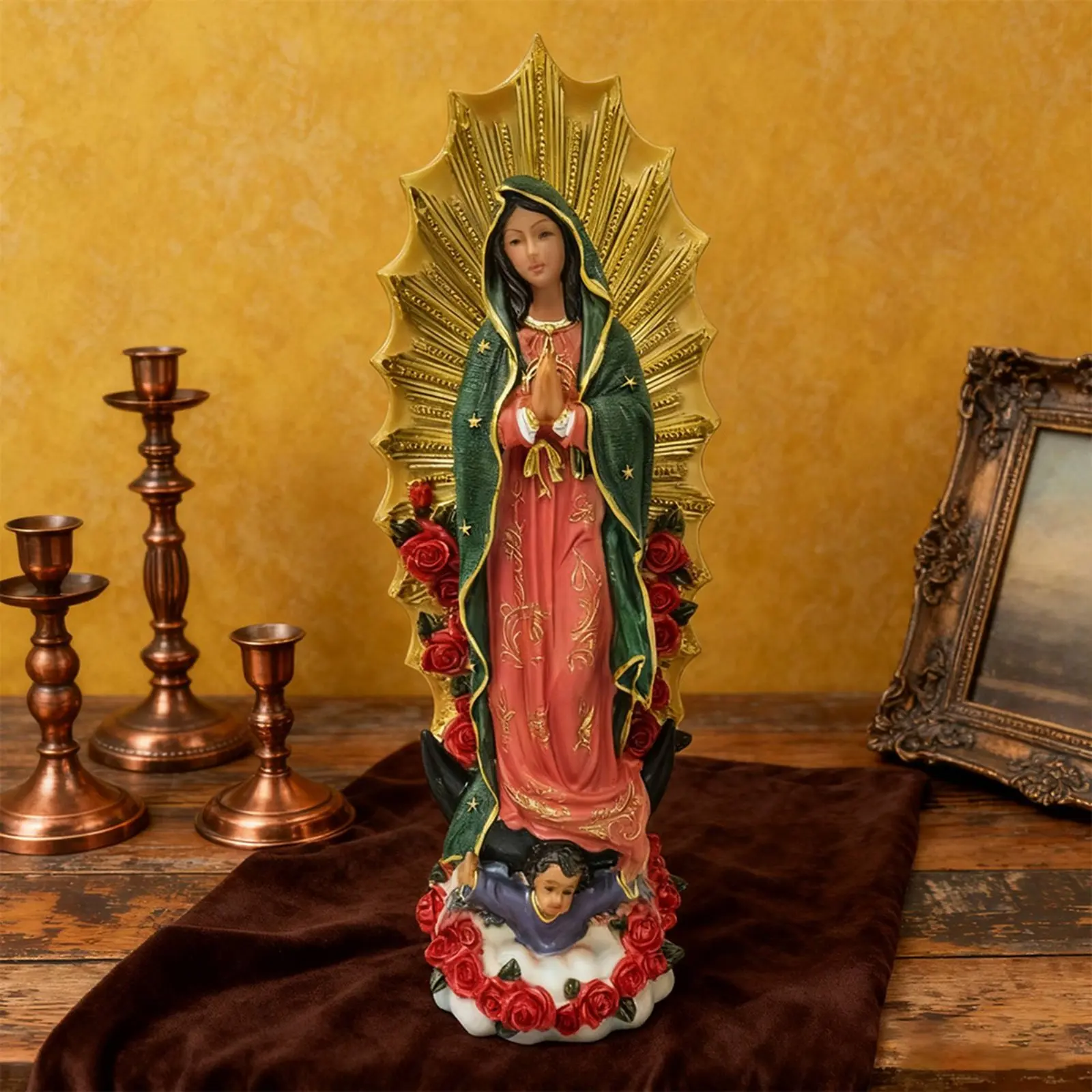 Figura decorativa Virgen María Divina Madre para hogar con gatos y perros - imagen 2