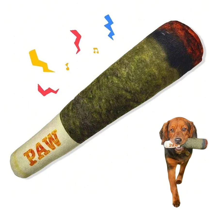Divertidos juguetes interactivos para perros, diseño de cigarros, juguetes de peluche para mascotas chirriantes, rechinar los dientes, juguete creativo para masticar para perros pequeños y medianos - imagen 3