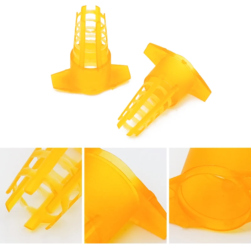 50 Uds. Cubierta protectora de plástico para abejas, jaulas protectoras para celdas, jaulas para abejas y reina, equipos de apicultura, suministros para apicultura - imagen 3