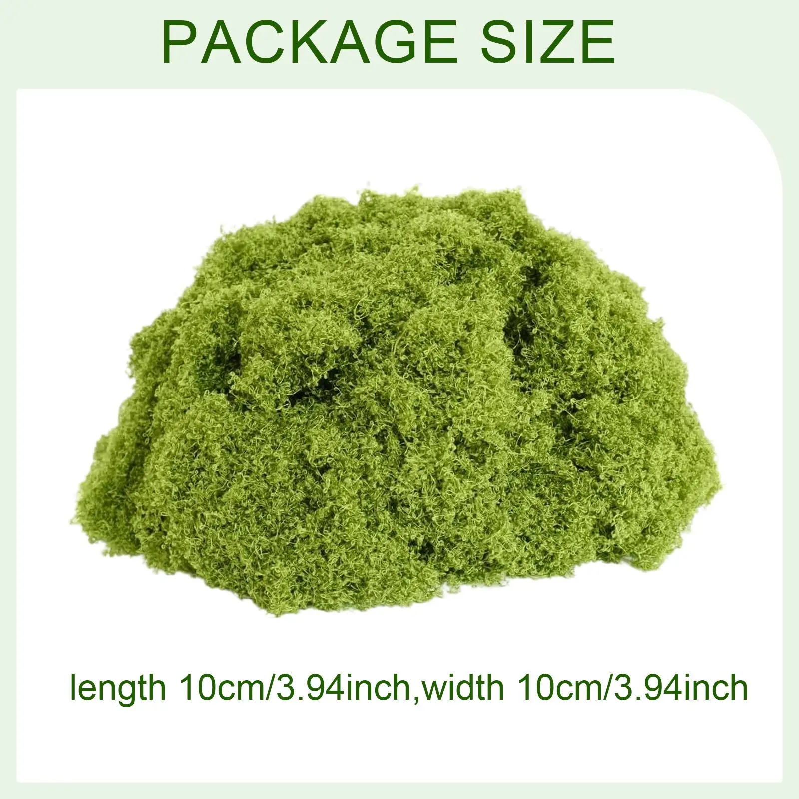 100G Faux Moss Outdoor Artificial Green Plants Fake Green Lichen Plants,Decorative Moss,for Diorama Models,Synthetic Turf Bushes