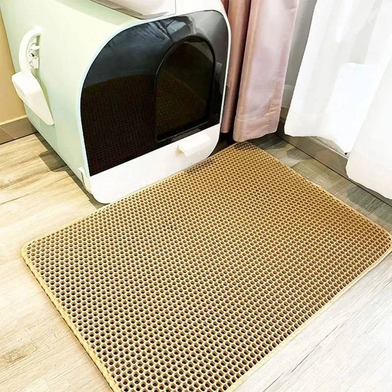 Alfombrilla doble cara para arena de gato – absorbe y atrapa, lavable - imagen 4