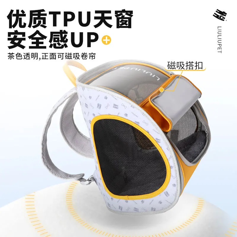 Bolsa para caminar con Flash, bolsa extraíble para gatos, mochila portátil para salir, bandolera portátil, suministros ligeros y transpirables para gatos - imagen 3