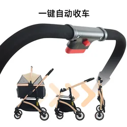 Carrito Plegable Con Cesta Desmontable Para Perros Y Gatos - Comodo