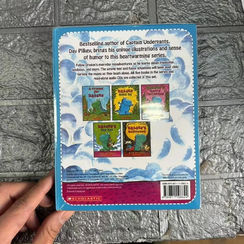 Scholastic Dragon By Dav Pilkey para niños, juego de libros de cuentos de lectura, imágenes para dormir, cómics en inglés, 5 libros por juego - imagen 4
