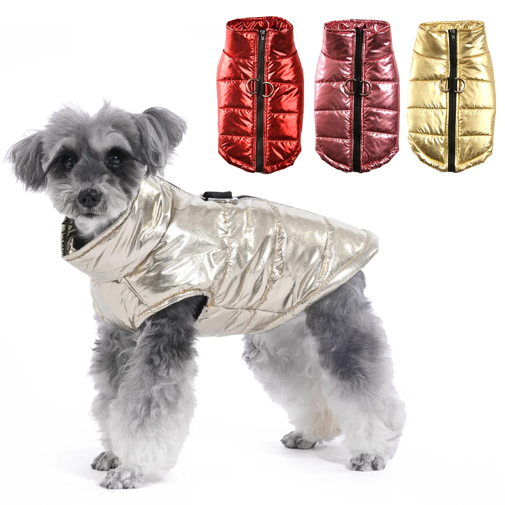 Ropa cálida para perros para invierno, chaleco impermeable para exteriores, abrigo para perros pequeños y medianos, chaqueta de cuello alto para mascotas, Parka para Chihuahua Bulldog