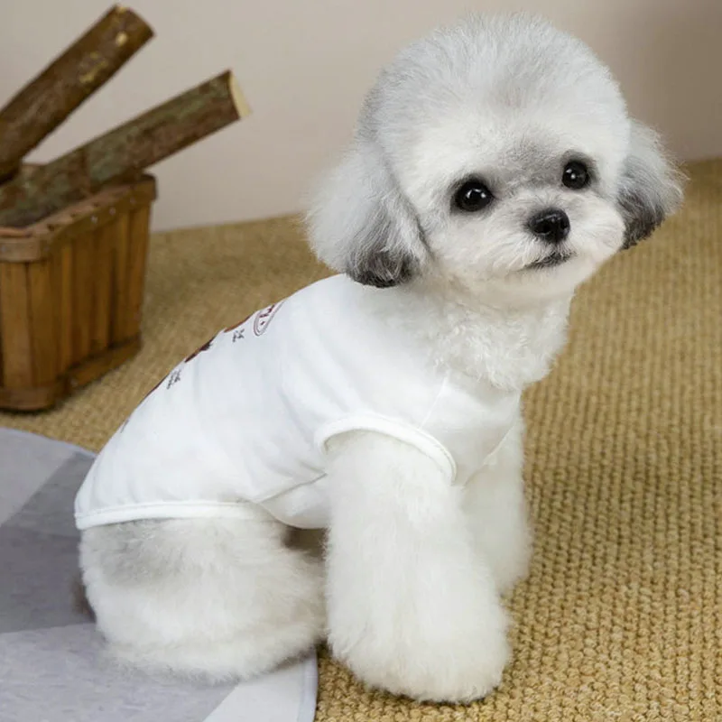 Chaleco estampado blanco y gris para perros, Chihuahua y Dachshund - imagen 3