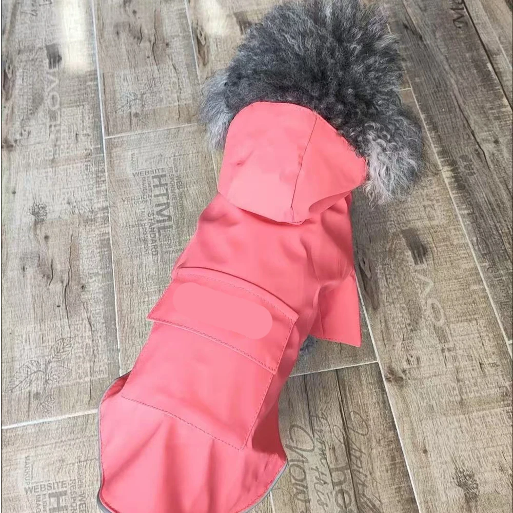 Abrigo impermeable con capucha para perros pequeños y medianos