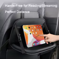 Bolsa de almacenamiento para respaldo de asiento de automóvil • Organizador plegable de gran capacidad • Bolsa colgante para mesa de comedor y bandeja para tableta y asiento trasero