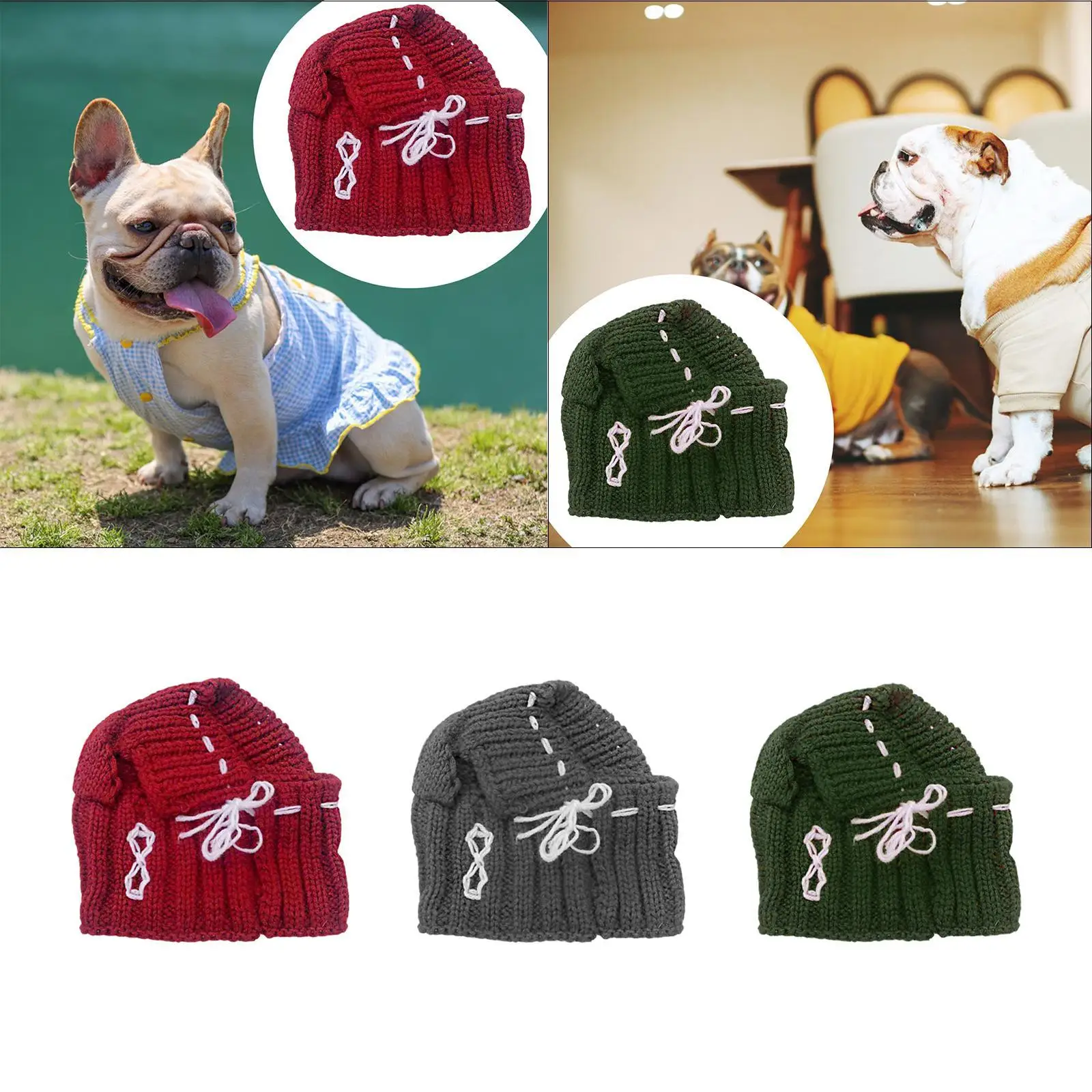 Pet Winter Hat Head Accessories Dog Hat Dogs for Outdoor Holiday Photo Props Pet Winter Hat Head Accessories Dog Hat Dogs for Outdoor Holiday Photo Props