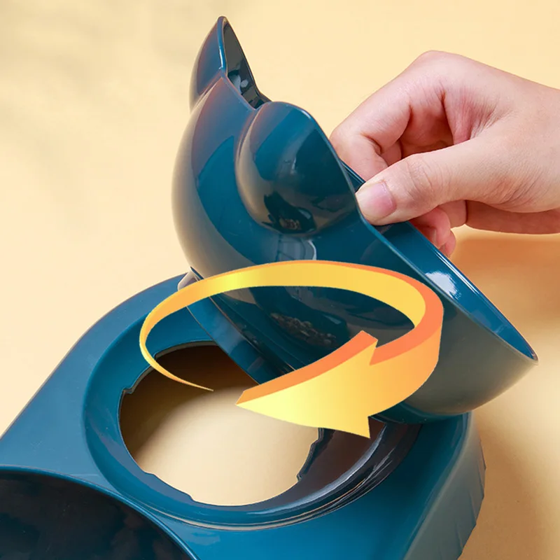 Comedero para gatos 3 en 1, dispensador automático de agua, doble cuenco, cuenco para mascotas para perros pequeños, gatos, contenedor de comida para mascotas, accesorios para gatos - imagen 5