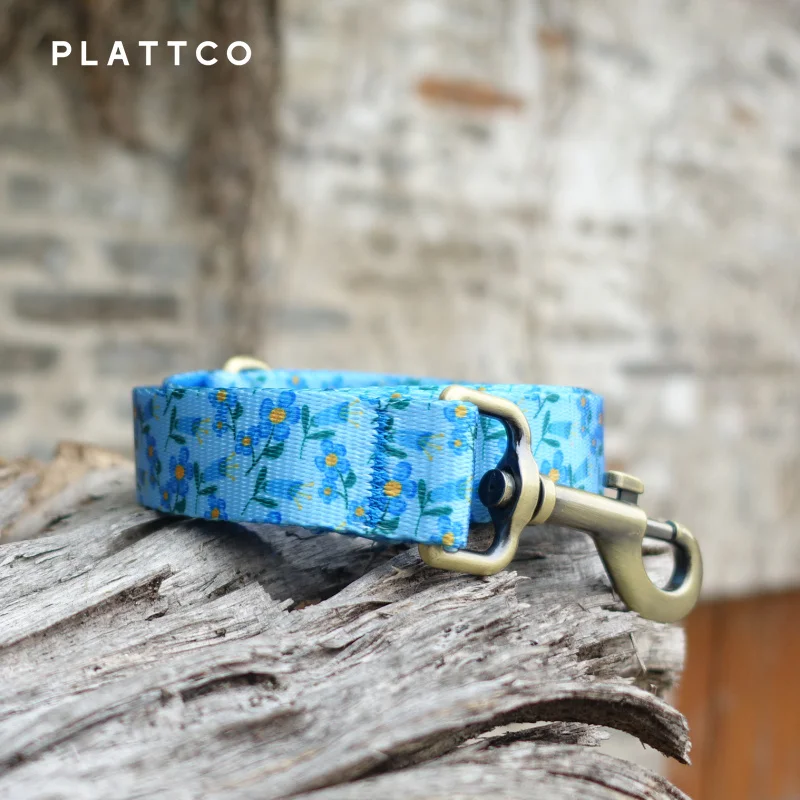 PLATTCO Venta al por menor collar a cuadros caballero hecho a mano para perro azul violeta 5 tamaños collares y correas para perros PDC372 ​   Descripción - imagen 5